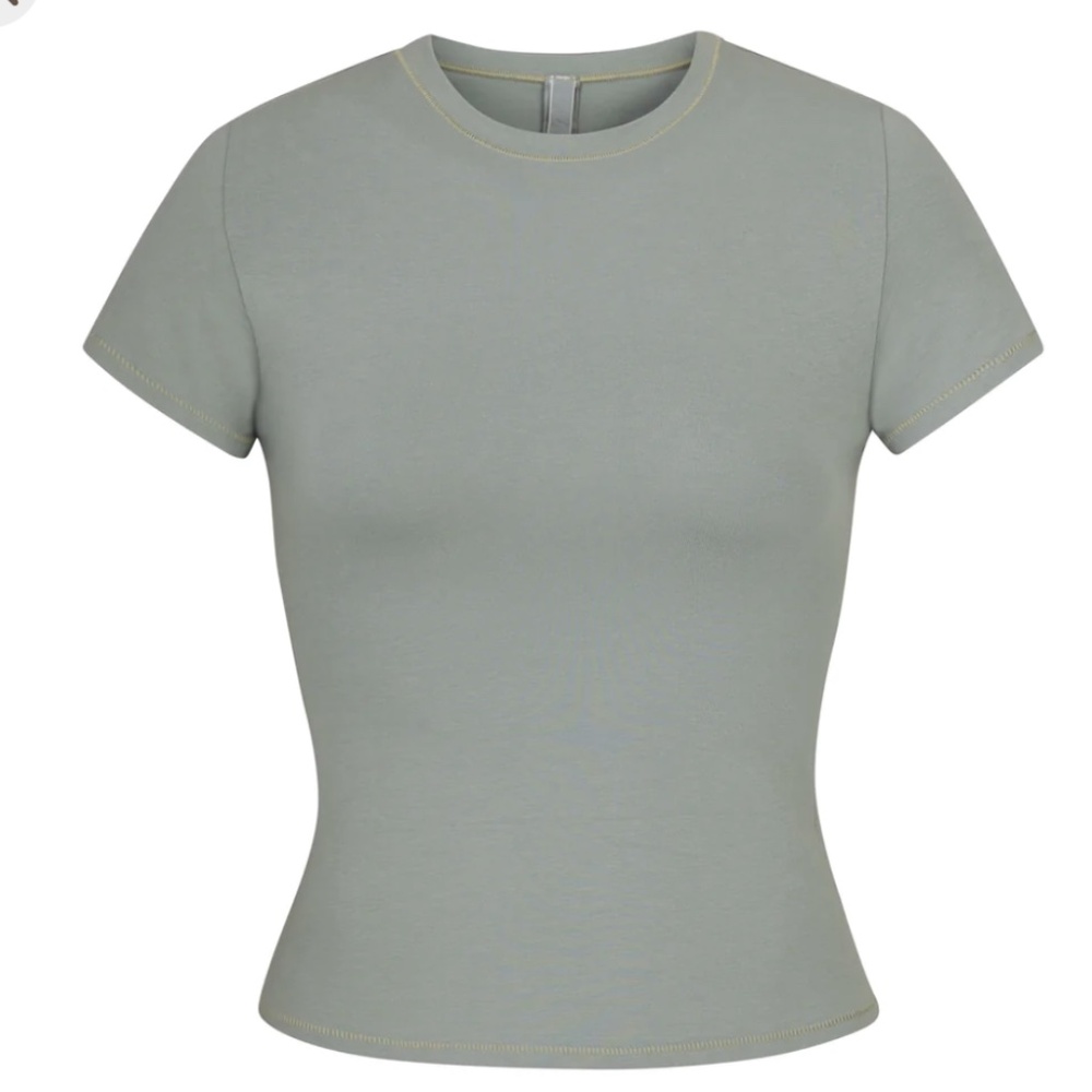 SKIMS Cotton Jersey Tee Mineral XS